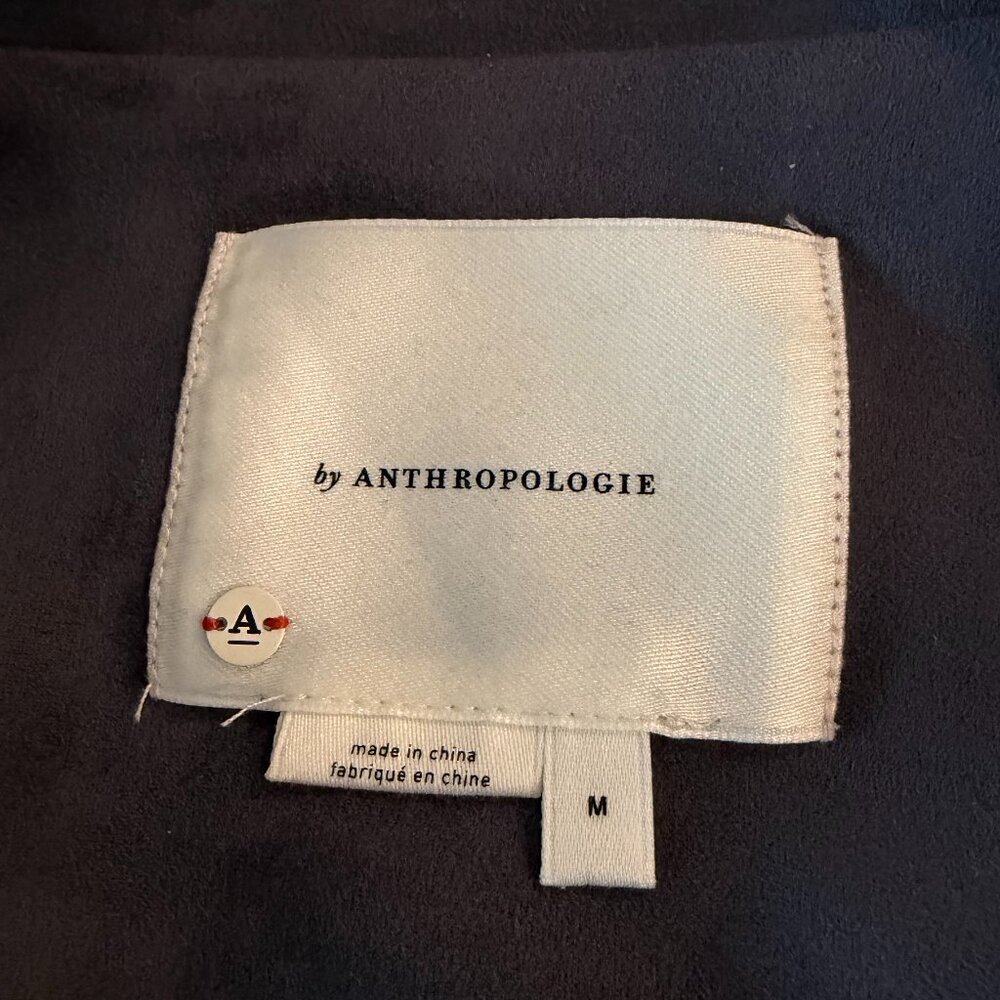 Anthropologie Medium Women's Expressway Faux Suede Moto Jacket - Picture 5 of 6